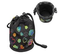 COEQINE Dog Training & Behavior Aids Lovely Paw Print Heart Dog Treat Bag Drawstring Clip for Hands-Free Training Dog