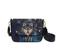 COEQINE Fanny Pack for Women Leather Wolf Waterproof Shoulder Bag With Shoulder Strap Soft Pu Crossbody Handbag for Woman Travel Work