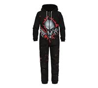 COEQINE Flannel Pajamas For Men,Nightmare Before Christmas Pajamas Party Cosplay Fall Winter Pajamas Zipper Pocket Size L