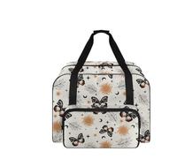 COEQINE Floral Daisy Sewing Machine Bag with Pockets and Handles Sew Machines Cover Dust Cover Storage Tote Handbag for Women Travel