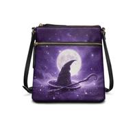 COEQINE Goth Witch Crossbody Hobo Bag, Zip- Women's Designer Shoulder