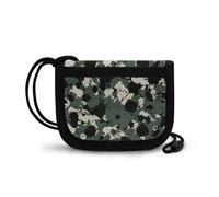COEQINE Green Camo Wallet for Boys 10-12 Camo Wallet for Men with Zipper Travel Neck Wallet with Coin Pouch Toddler Boys Wallet with Lanyard Small Pouch for Sport Anti Lost
