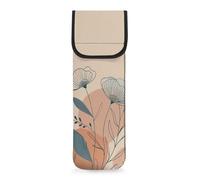 COEQINE Hair Tools Bag Floral Abstract Heat Resistant Curling Iron Pouch Design with Interior Pockets Non Slip for Women Home Holiday Party Makeup