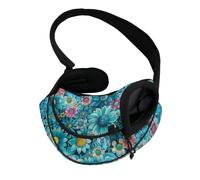 COEQINE Hands-Free Aqua Daisy Sea Breeze Front Facing Cat Sling Coastal Comfort Lightweight Small Cats Beach Day