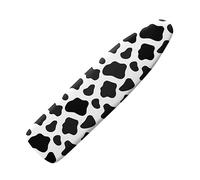 COEQINE Iron Cover For Ironing Board, Cow Print 15x54 Inch Lightweight Folding Portable Easy Fit for Women, Black White
