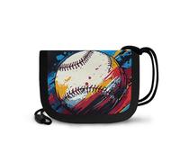 COEQINE Kids Baseball Wallet with Coin Pocket Trifold Wallet for Men Toddler Boys Sport Neck Wallet with Chain Holder Anti Lost Mini Purse for Men Bicycle Work Travel