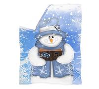 COEQINE Kids Blanket for Girls/Boys with Blue Snowman Pattern Christmas Blanket Large Lightweight Cozy Flannel Blanket for Toddler Bed,Super Soft Warm Kids Blanket Throws Cute