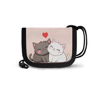 COEQINE Kids Wallet Girls 8-10 Pink Wallet with Lanyard for Toddler Girls Trifold Travel Sport Lovely Cats Cute Moneybag with Zipper for Coins Cash Credit Card Holder