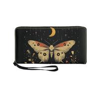 COEQINE Ladies Wallet Leather Wallets with Chain Gothic Purse Soft Pu Zip Around Wallet Clutch Wristlet Travel Long Purse for Women Birthday