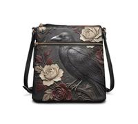 COEQINE Medium Women's Crossbody Bag for Travel Lether Stylish Zip