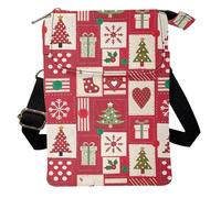 COEQINE Mini Handbags For Women Travel Red Christmas Bags Cross Body Bags For Womens Travel Messenger Phones Bag Small Canvas Crossbody Bag Girls Shoulder Bags with Strap
