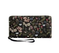 COEQINE Mushroom Wallet for Men Leather Soft Travel Purse Pouch Small Coin Purse Change Purse Wallets with Handles for Travel Hiking Party Outdoor