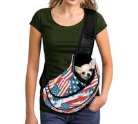 COEQINE Personalized Dog Carrier Sling for Small Dog 3-10 Ibs, Women Purse Walking Fit Small Medium Dogs Cat Brethable Fire Flame Black Red Custome Name Print Purry Crossbody Pouch for Travel