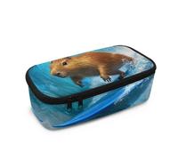 COEQINE School Pencil Case for Boys Capybara Kawaii Big Capacity Pencil Pen Stationery Box with Zipper High Storage Bag Pouch Holder Coin Pouch