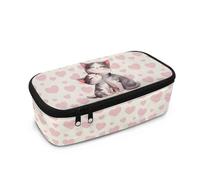 COEQINE School Pencil Case for Kids Girls Lovely Cats Cute Pencil Case, Aesthetic Pen Pouch, Colored Large Pencil Bag with Zipper, Kawaii Stationery Storage Organizer