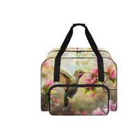 COEQINE Sewing Machine Case Hard Bottom Replacement Pink Hummingbird Storage Tote Bag Multiple Storage Pockets Multipocket Organizer for First Time Sewing Enthusiasts Dustproof