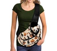 COEQINE Small Dog Sling Bag Crossbody Purse for Women Walking Hands-Free Breathable Dog Carrier Bag for Small Medium Pets Adjustable Shoulder Strap and Buckle Walking Travel Mesh Bag for Puppy