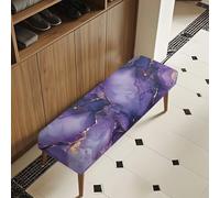 COEQINE Stretch Bench Seat Cover Bench Covers Slipcover Rectangle Dustproof Washable Seat Cushion Protector Marble Style for Luxury Inspired Home Décor