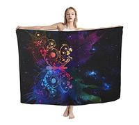 COEQINE Swimsuit Cover Up, Long Printed Sarong Wraps Bikini Cover Up for Girls Women Shawl Wraps Scarves Lightweight Print Starry Butterfly