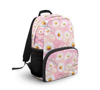 COEQINE Teen Daisy Backpack for Girls Middle-School Floral Bookbag for Kid Age 6-8 Lightweight Flower Schoolbag for Teen Casual Rucksack 44 cm Shoulder Bag for Travel