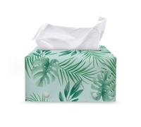 COEQINE Tissue Box Cover Rectangular,Summer Hawaiian Style Theme Tissue Box Cover Dust Cover Non Slip, Home Decor