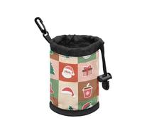 COEQINE Treat Pouches For Pet Training Small Drawstring Dog Training Pouches For Treats Metal Clip Holder Santa Treat Bags For Dogs