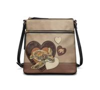 COEQINE Turtle Purse Womens's Crossbody Bag with Straps, Soft Vegan Leather