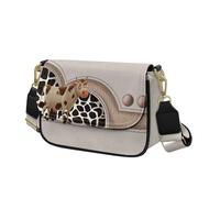 COEQINE Waterproof Tote Bag For Women With Zipper Beige Cow Print Shoulder Bags For Woman Leather Soft Fabic Crossbody Purse For Ladies Work Travel Clutch Handbag With Strap