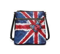 COEQINE Women Tote Bags for Work Crossbody Bags for Woman Leather Vintage Union Jack with Zip Bucket Bag Purses Handbag for Ladies