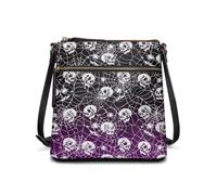 COEQINE Women's Crossbody Handbags With Adjustable Strap Gothic PU Leather
