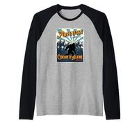 Coeur d'Alene Idaho Sasquatch Big Foot Bigfoot Souvenir Raglan Baseball Tee