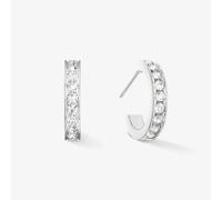 Coeur De Lion Clear Crystal Hoop Earrings 0127/21-1817
