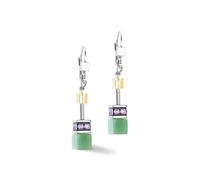 Coeur De Lion Couer De Lion Geocube Iconic Silver Ice Pastels Drop Earrings 0.6 x 4cm