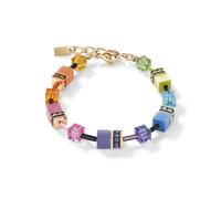 Coeur De Lion Couer De Lion Geocube Multicolour Rainbow Gold Tone Bracelet 18.5+3cm