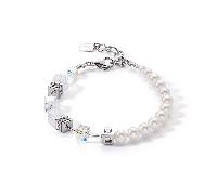 Coeur De Lion Couer De Lion Geocube Precious Fusion White Pearls Bracelet 18+3cm