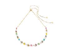 Coeur De Lion Couer De Lion Joyful Cubes & Pearls Multicolour Adjustable Chain Necklace 30cm-74cm