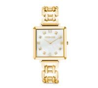 Coeur De Lion Cube Golden Moments Gold Tone Stainless Steel Watch