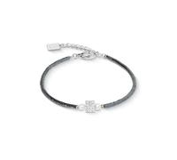 Coeur De Lion Edge & Grace Anthracite-Silver Bracelet 0.2cm, 17.5cm + 3cm
