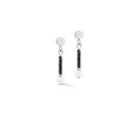 Coeur De Lion Edge & Grace Anthracite-Silver Drop Earrings 0.2 x 2.4cm