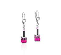 Coeur De Lion Geo Cube Polaris Pink Earrings