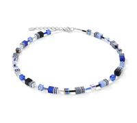 Coeur De Lion GeoCUBE Cobalt Blue Necklace 0.6cm, 42cm + 6cm