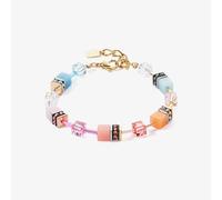 Coeur De Lion Geo Cube Aqua Apricot Bracelet