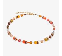 Coeur De Lion GeoCUBE Gold Plated Multicoloured Crystal Bead Necklace 2838/10-0211
