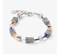 Coeur De Lion Geo Silver + Rose-Gold Blue Bracelet