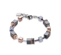 Coeur De Lion Geo Silver + Rose-Gold Blue Bracelet
