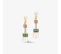 Coeur De Lion GeoCUBE Iconic Gold Tone Multi Colour Multi Stone Dropper Earrings 3018/21-0911