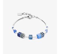 Coeur De Lion GeoCUBE Iconic Lite Silver Tone Blue Multi Stone Bracelet 2800/30-0700