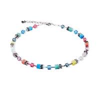 Coeur De Lion GeoCUBE Iconic Magic Silver Necklace 0.6cm, 42cm + 6cm