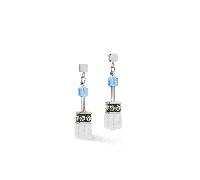 Coeur De Lion GeoCUBE Iconic Precious Aqua Green Drop Earrings 0.6 x 3.2cm