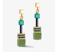 Coeur De Lion GeoCUBE Iconic Precious Green Multi Stone Dropper Earrings 4905/21-0500